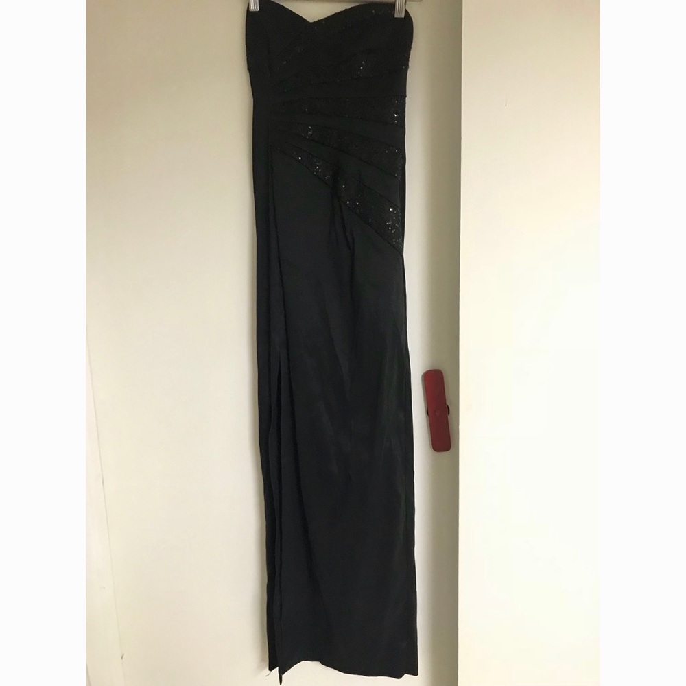 Jessica McClintock long strapless dress
